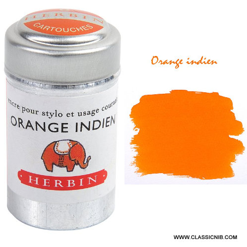 J. Herbin Orange Indien  6 Pack Cartridges